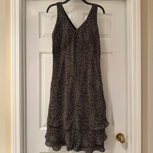 Karin Stevens Black and White Midi Dress